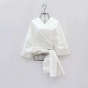 COS Elegant White Wrap Blouse